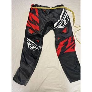 MEN'S FLY RACING KINETIC RELAPSE MOTORCROSS BLACK & RED PANTS. 28s